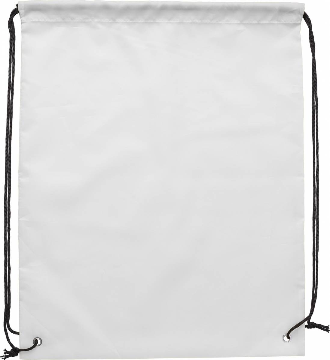 TIBRO 100% recyklovaný sťahovací batoh zo 190T RPET, biela