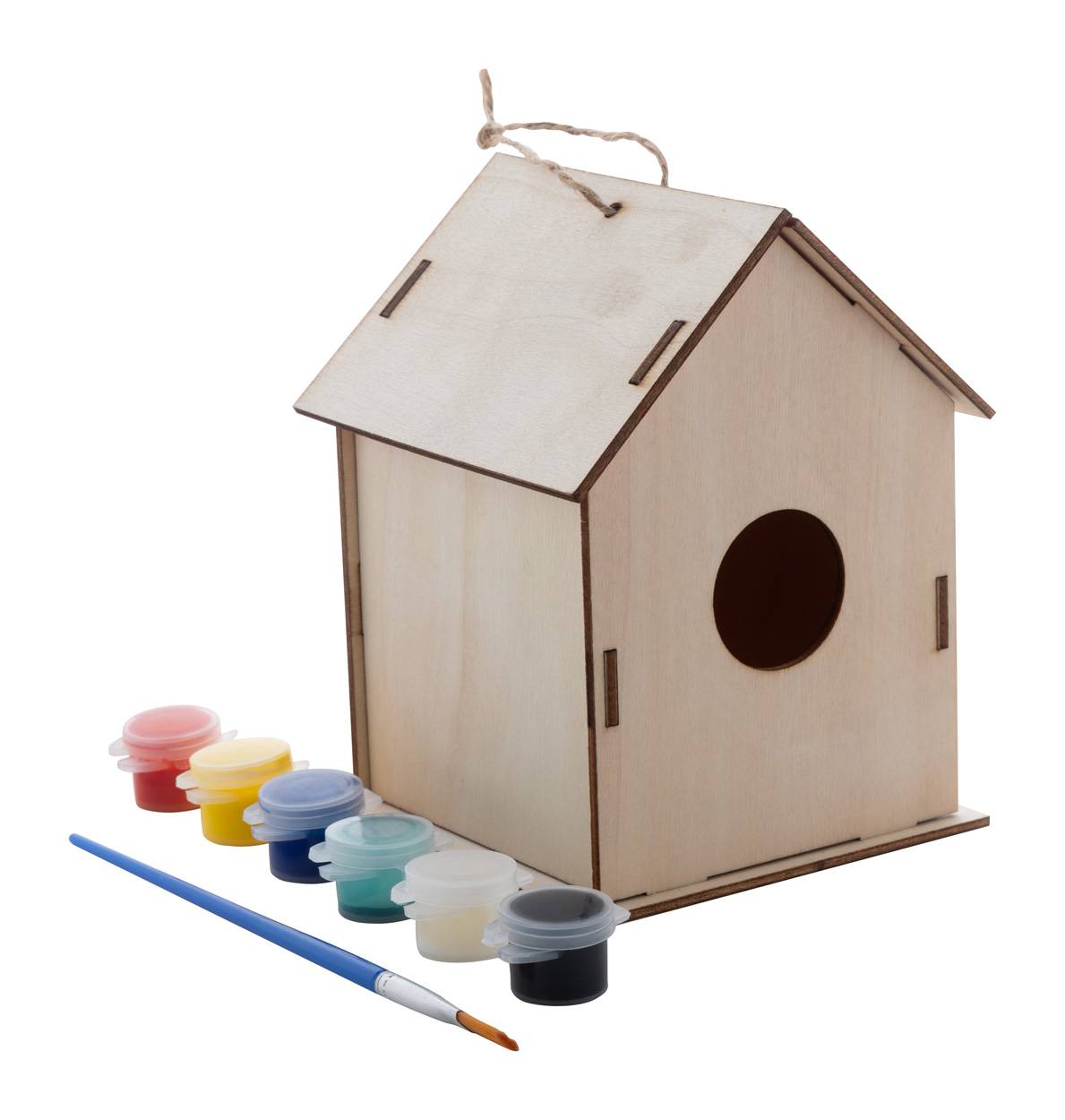 TItmice DIY vtáčia búdka, hnedá natural