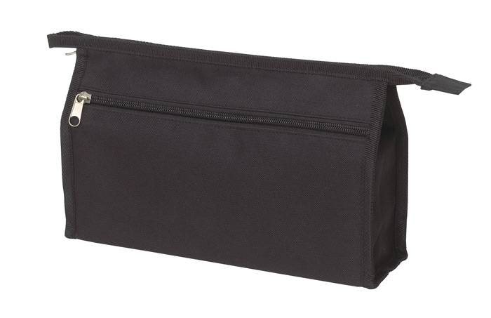 Toal.taška na zip, přední kapsa, černá