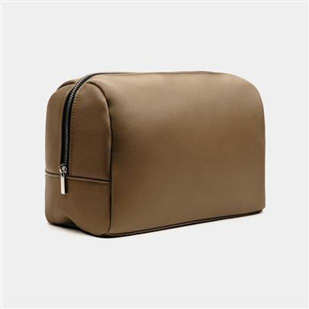 Toaletná taška VINGA Bermond z RCS recyklovanej PU, hnedá Toaletná taška VINGA Bermond z RCS recyklovanej PU, hnedá