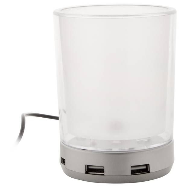 Tobi Držiak na pero s USB hubom, transparentná Tobi Držiak na pero s USB hubom, transparentná