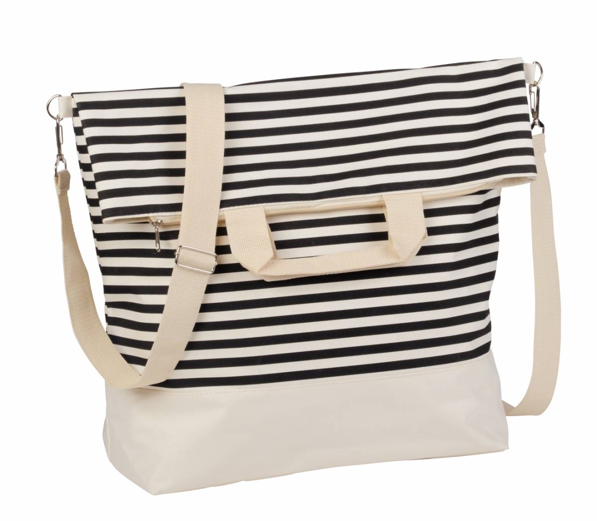 TORALBO pruhovaného PLÁŽOVÁ TAŠKA, BÉŽOVÁ / ČERNÁ