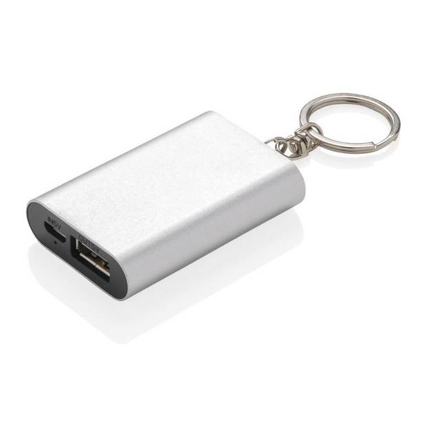 TORMA PowerBank a klíčenka 1000 mAh, stříbrná TORMA PowerBank a klíčenka 1000 mAh, stříbrná