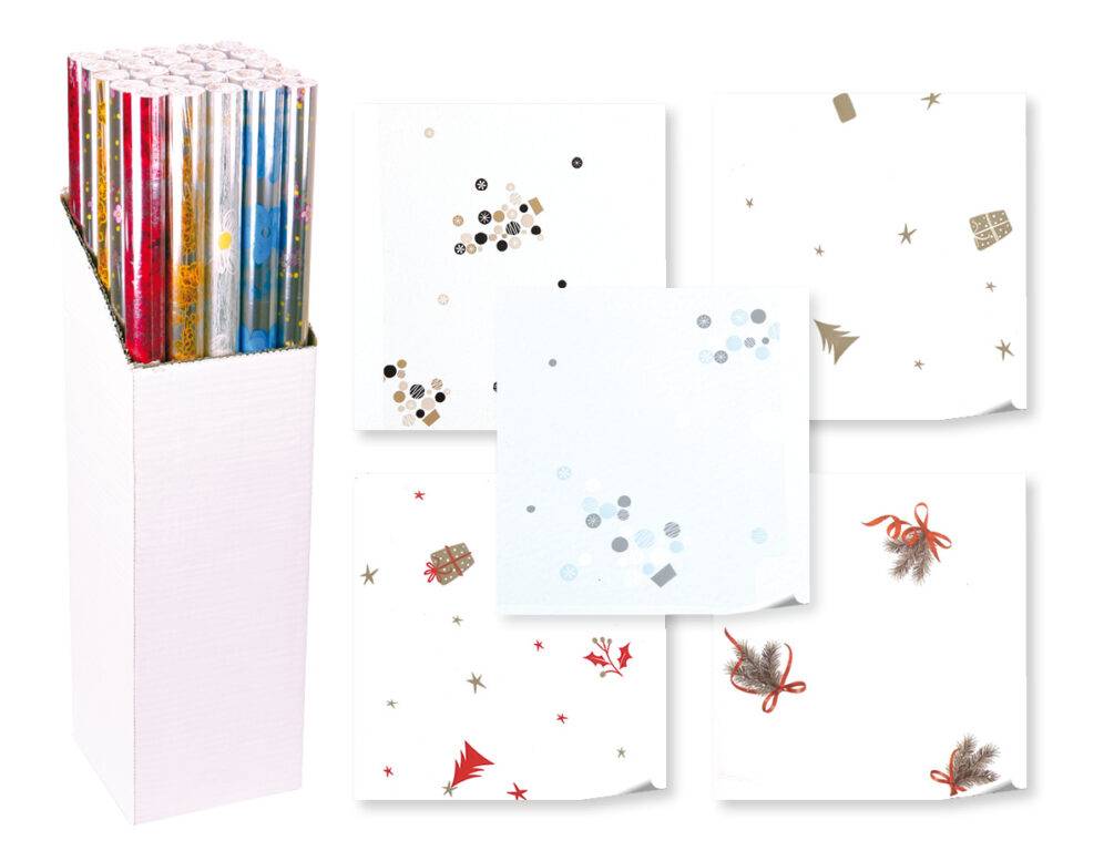 Transparent fólie ROLE potlač vianoce 0,7x2,5m /25ks/ B-051TJ, 