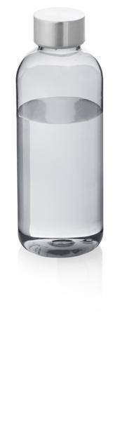 Transparentná plastová fľaša, čierna