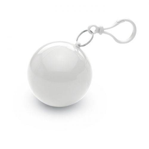 Transparentní pláštěnka v obalu, bílá