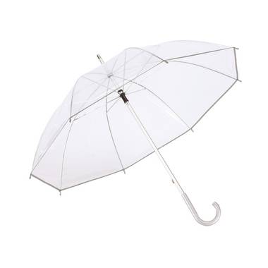 Transparentný dáždnik s hliníkovou tyčou
