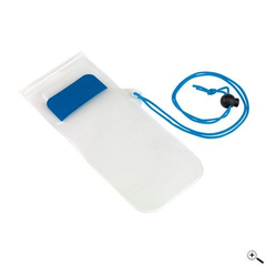 Obrázok ku produktu Transparentný obal na mobil so šnúrkou, modrá