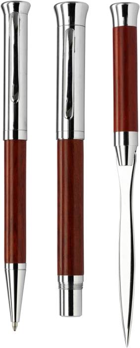 Trémy Psací souprava, kuličkové pero, roller, nůž na dopisy, černá náplň, baleno v krabičce