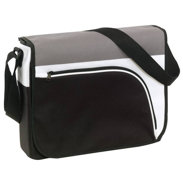 Tříbarevná taška na rameno, šedá Tříbarevná taška na rameno, šedá