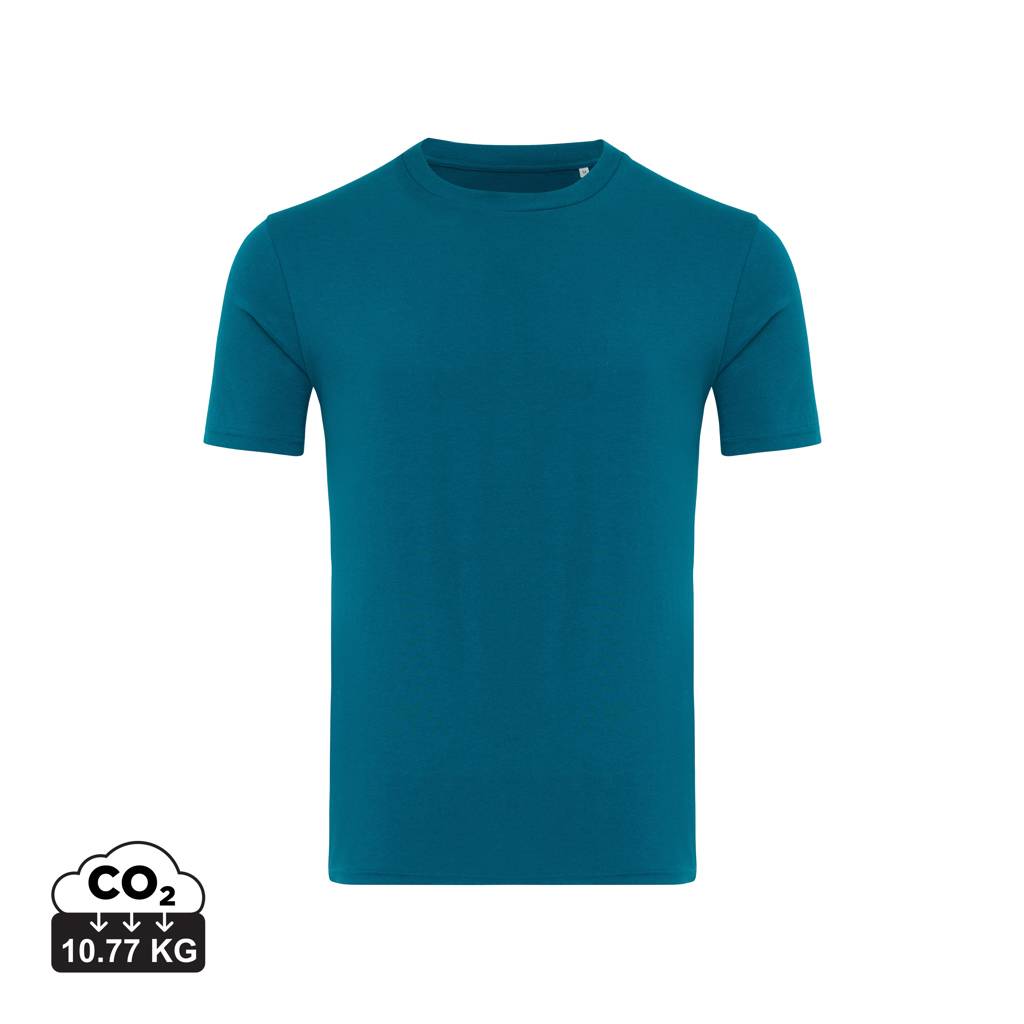 Tričko IQONIQ Brett z recykl. bavlny, modrá Dark Teal