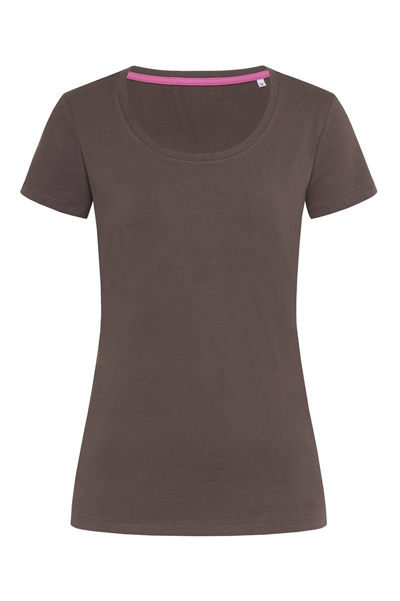 Tričko STEDMAN Claire Crew Neck, Dark Chocolate hnedá, L