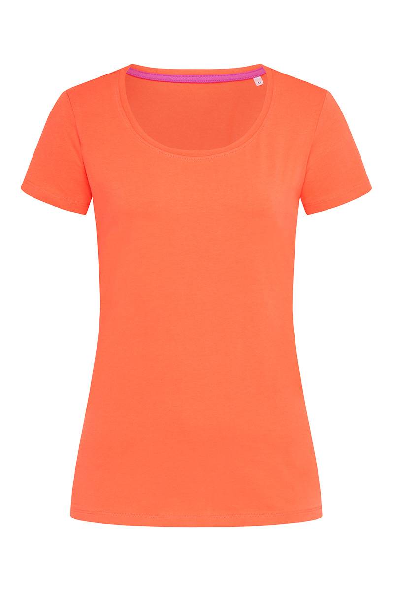 Tričko STEDMAN Claire Crew Neck, Salmon růžová lososová, M