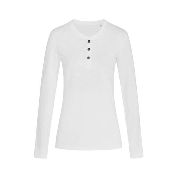 Tričko STEDMAN Sharon Henley Long Sleeve, White biela, S Tričko STEDMAN Sharon Henley Long Sleeve, White biela, S