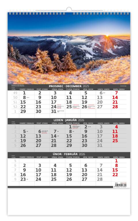 Trojmesačný kalendár Hory, 2026