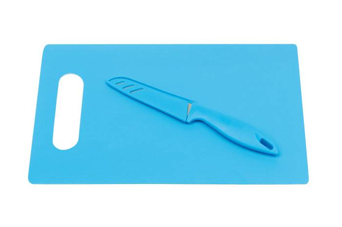 TUDOR krájacia doska s nožom, modrá
