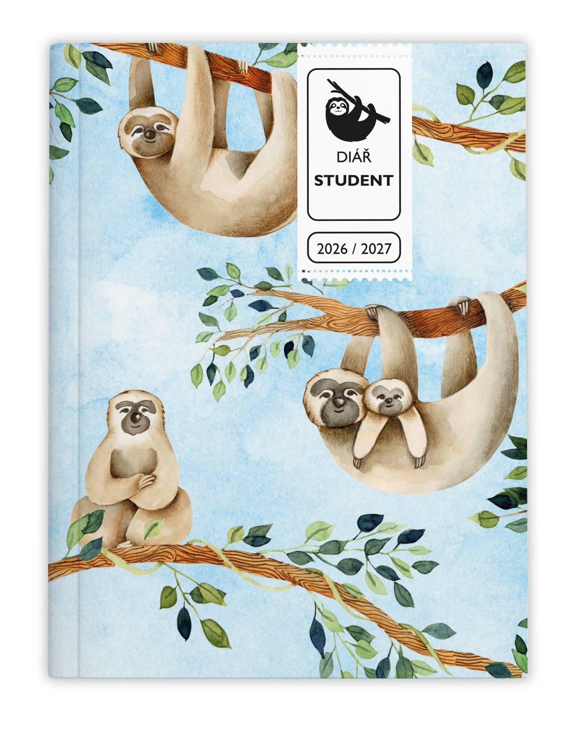Týdenní diář - Student - V8 - lamino - kapesní - Lenochod