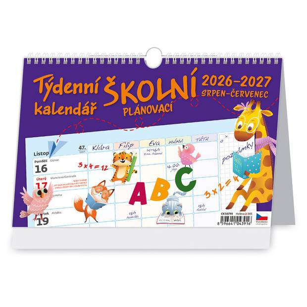 Týdenní školní plánovací kalendář Týdenní školní plánovací kalendář