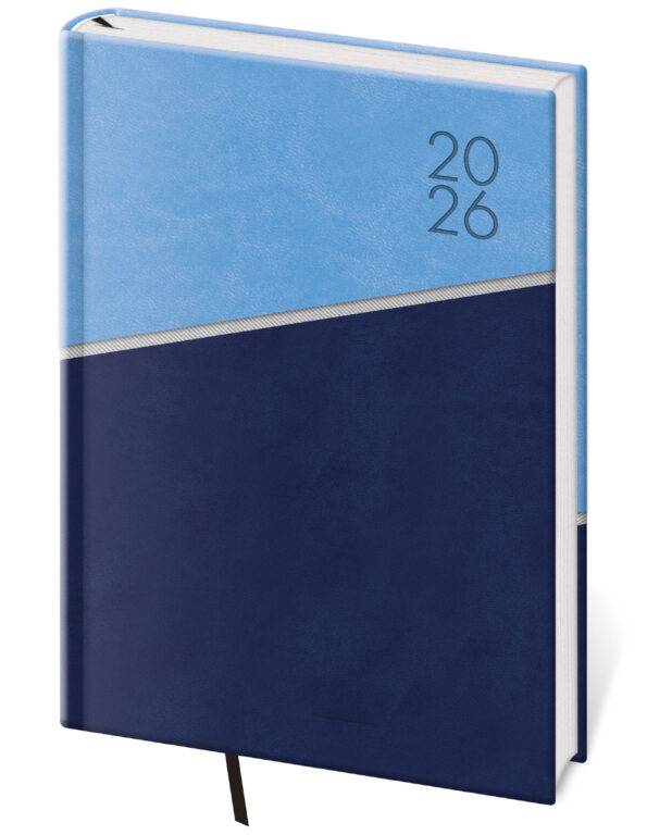 Týždenný diár A5 Line modrý, 2026