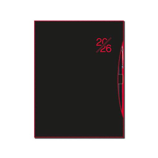 Týždenný diár A5 SMART red 2026