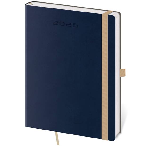 Týždenný diár B6 Flexies tmavomodrý s pútkom, 2026 Týždenný diár B6 Flexies tmavomodrý s pútkom, 2026