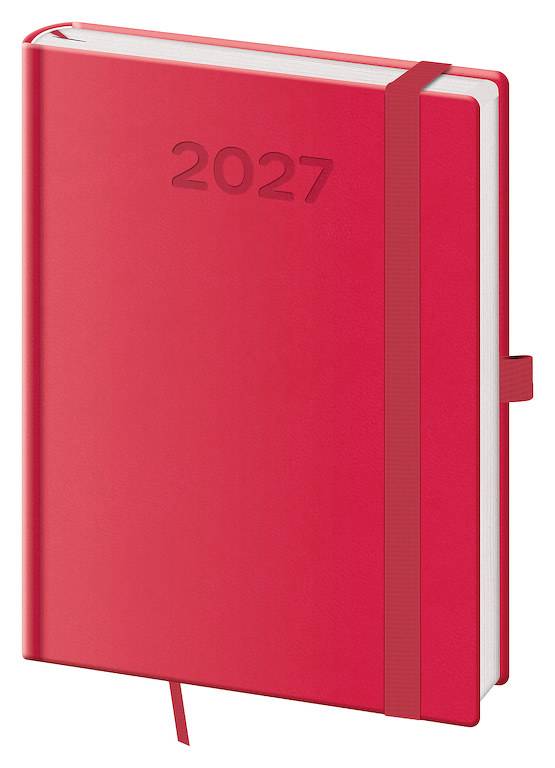 Týždenný diár B6 Print Pop malinový, 2027