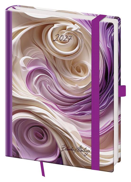 Týždenný diár B6 Vario Matragi Violet s gumičkou, 2027
