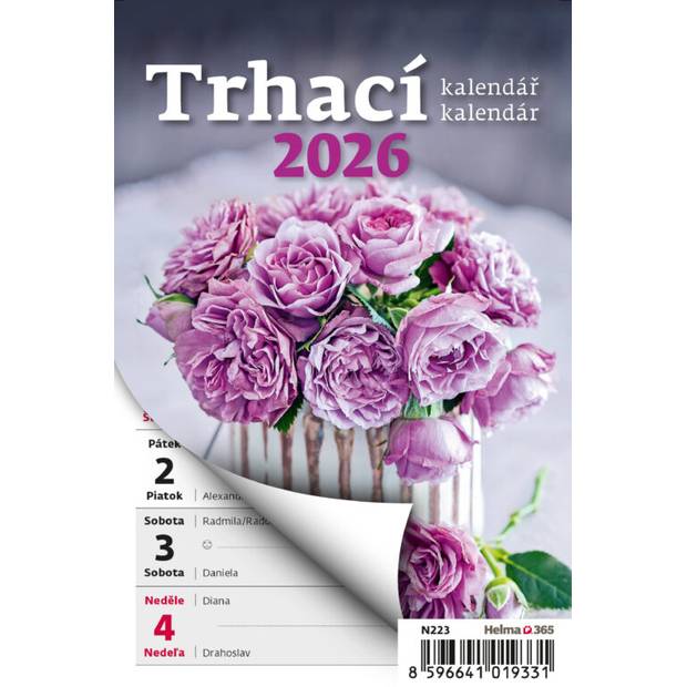 Týždenný trhací kalendár A6, 2026 Týždenný trhací kalendár A6, 2026