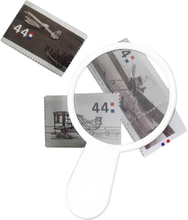 Ultra tenká plastová lupa, biela