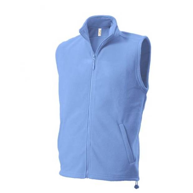 UNISEX FLEECE VEST fleecová vesta, světle modrá XS UNISEX FLEECE VEST fleecová vesta, světle modrá XS