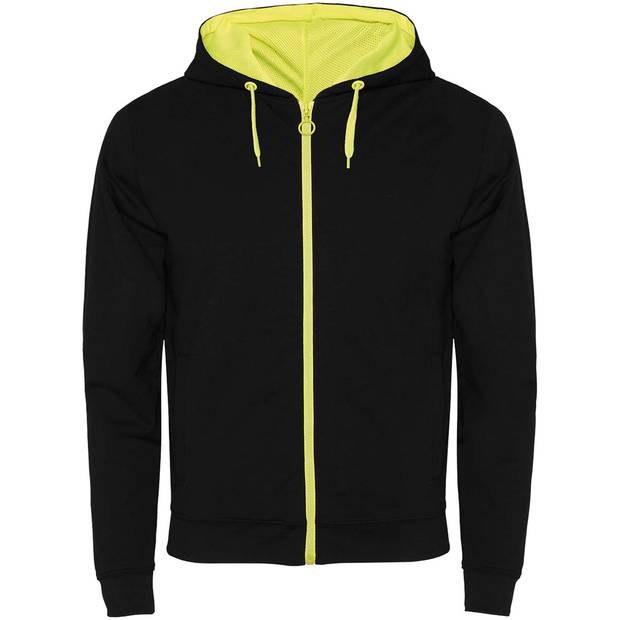 Unisex mikina Fuji, čierna - žltá fluor, M Unisex mikina Fuji, čierna - žltá fluor, M