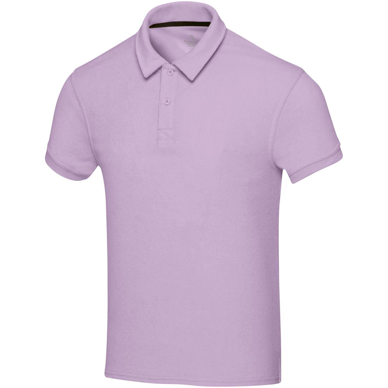 Unisex polo Akoya z recyklovaného froté, fialová Lilac, XS