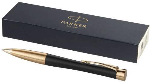 Urban Parker Kovové guľôčkové pero, modrá n., čierna/zlatá