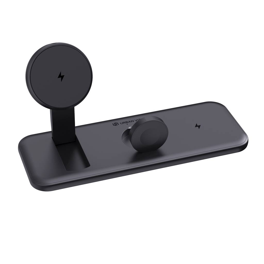 Urban Vitamin Torrance 3 v 1 magnetická 15W nabíjačka, čierna