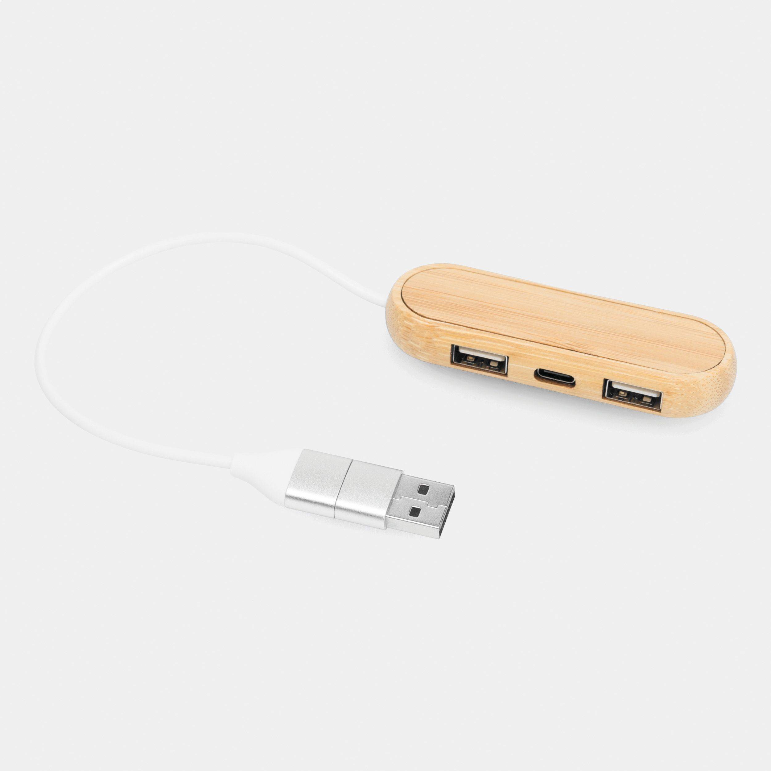 USB rozbočovač MULTIPLIER, hnedá