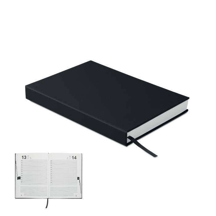 Večný denný plánovač A5, čierna