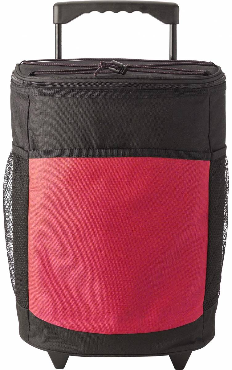 Velká chladící taška na kolečkách, červená