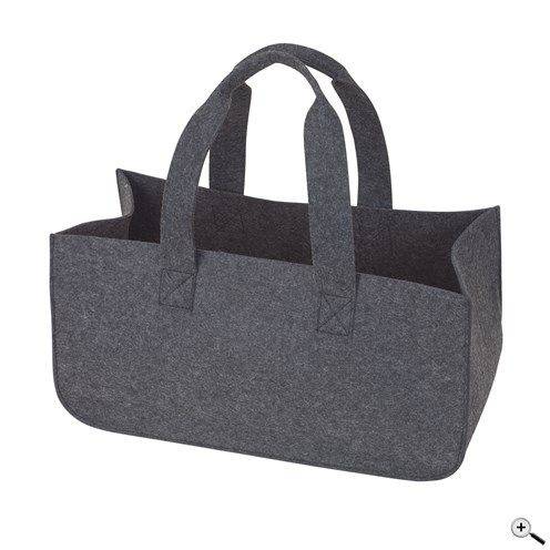 Veľká plstená taška, sivá