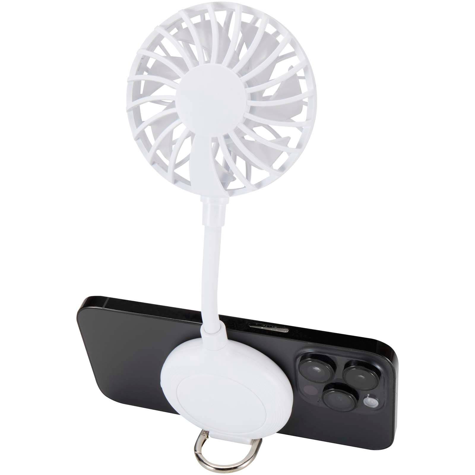Ventio prenosný magnetický vetráčik z recyklovaného plastu, biela 