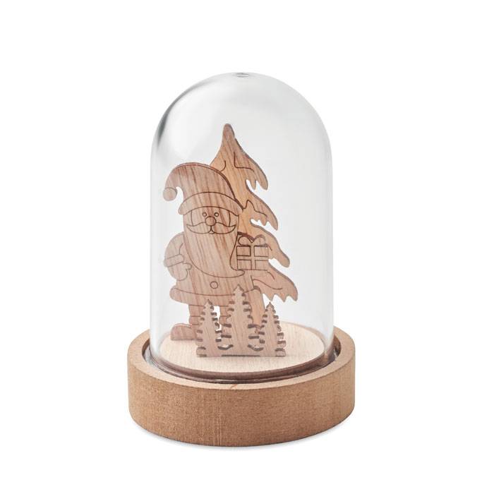 Vianočná LED ozdoba, hnedá Wood