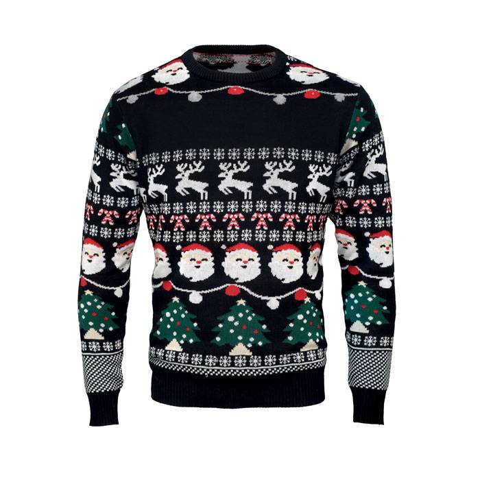 Vianočný sveter s LED, L/XL, viacfarebná