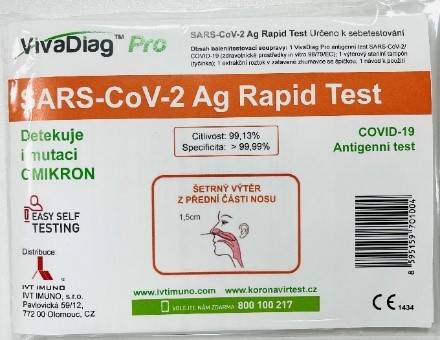 VIVADIAG PRO SARS-COV-2 AG RYCHLÝ TEST – 1 KS SAMOSTATNE (VIVACHEK BIOTECH)