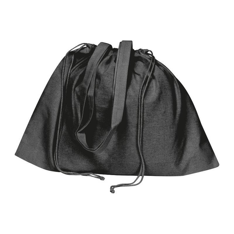 Vrecko z organickej bavlny (GOTS) so zapínaním, čierna 