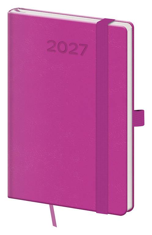 Vreckový diár A6 Print Pop fialový, 2027