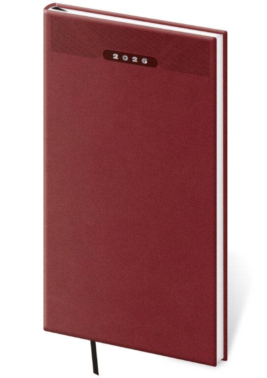 Vreckový diár Print Classic angl. červený, 2026