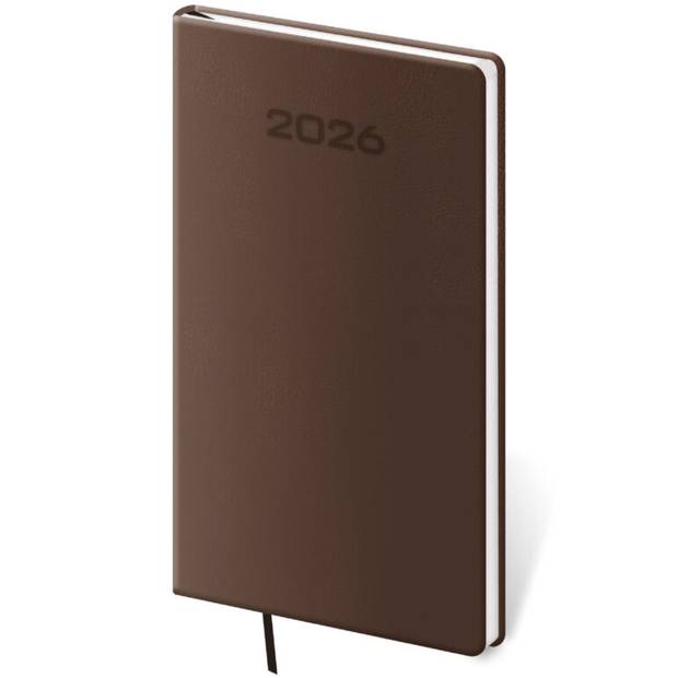 Vreckový diár Soft hnedý, 2026 Vreckový diár Soft hnedý, 2026