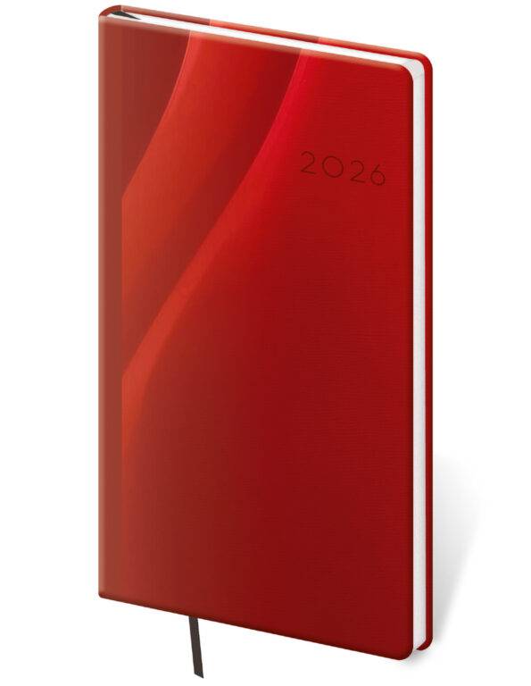 Vreckový diár Vario Red design, 2026