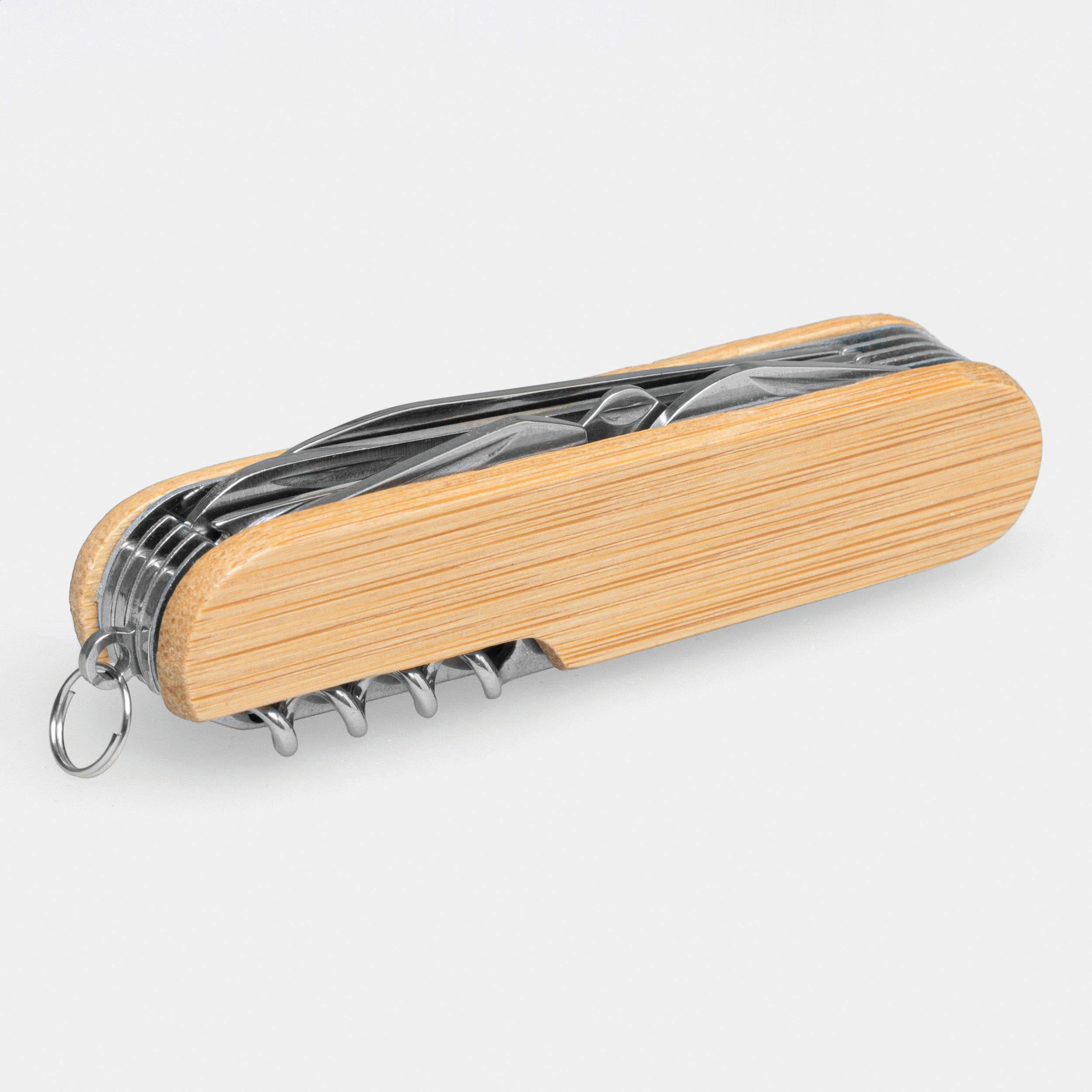 Vreckový nôž BAMBOO HELPER, hnedá
