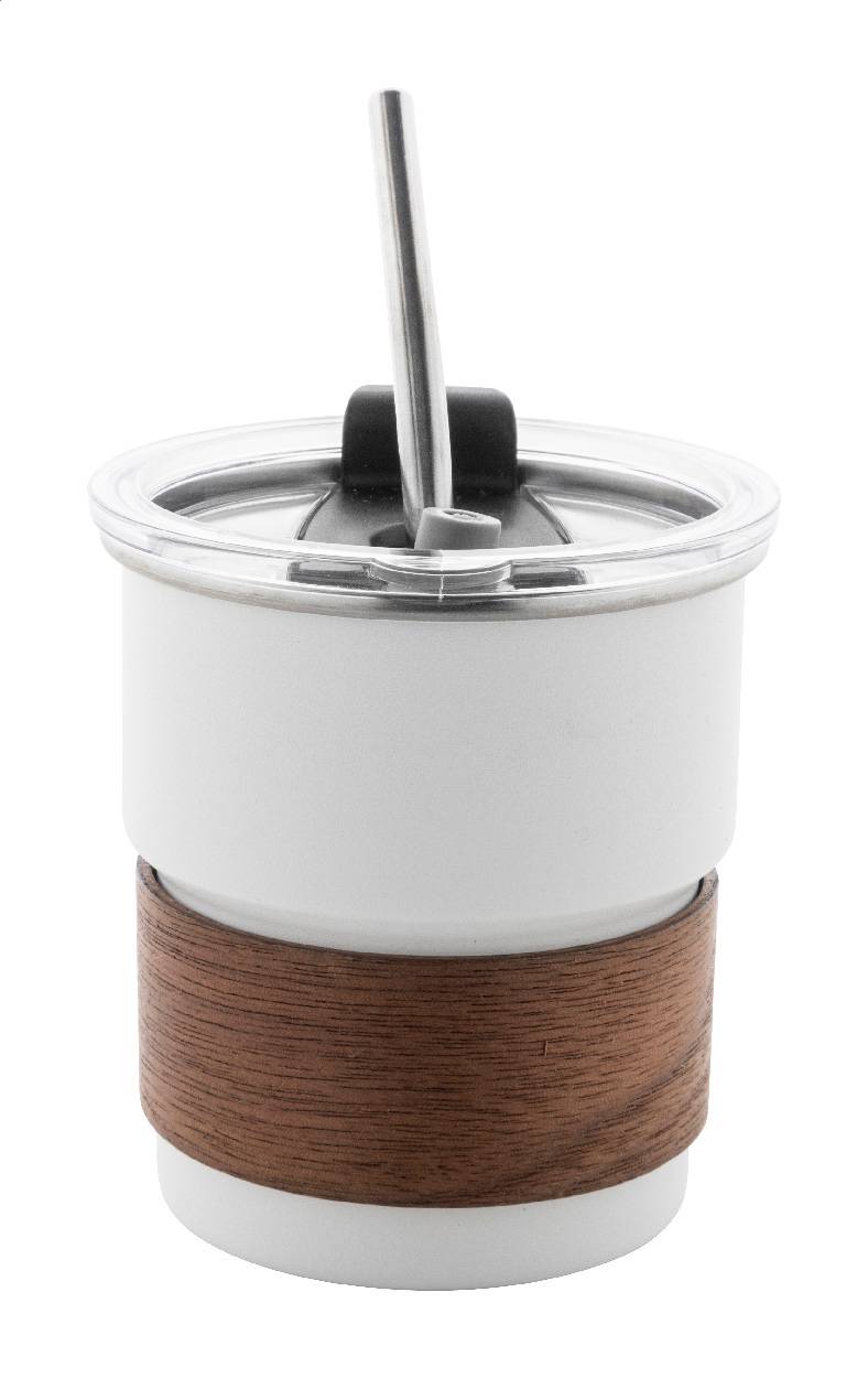 Waffee RSS cestovný hrnček, biela