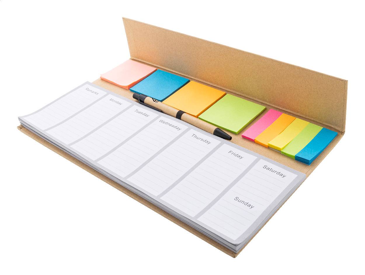 Weeknot týždenný stolný diár, hnedá Natural